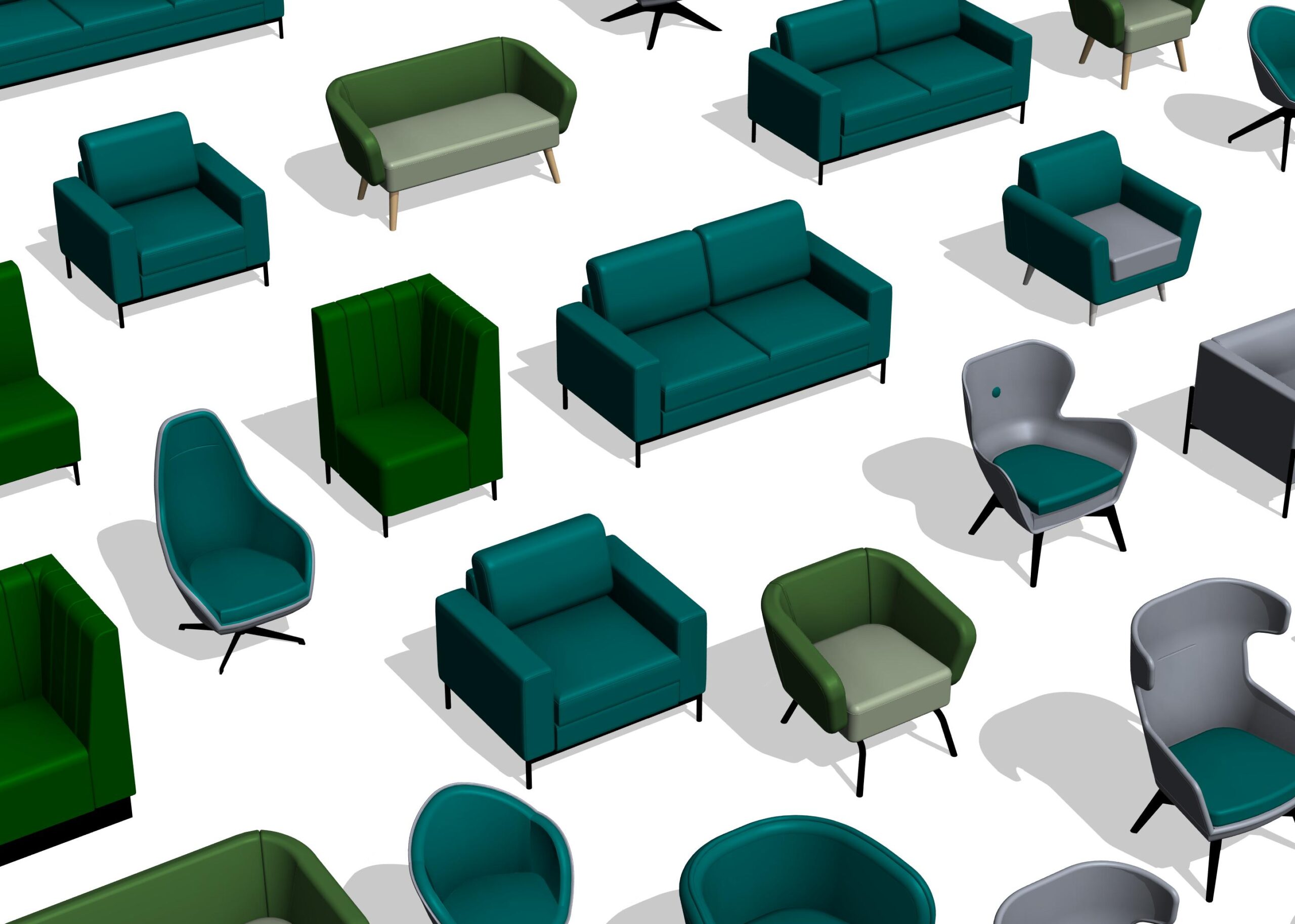 Identify Furniture - Client New Revit Families - 3D View - Thumbnail Image